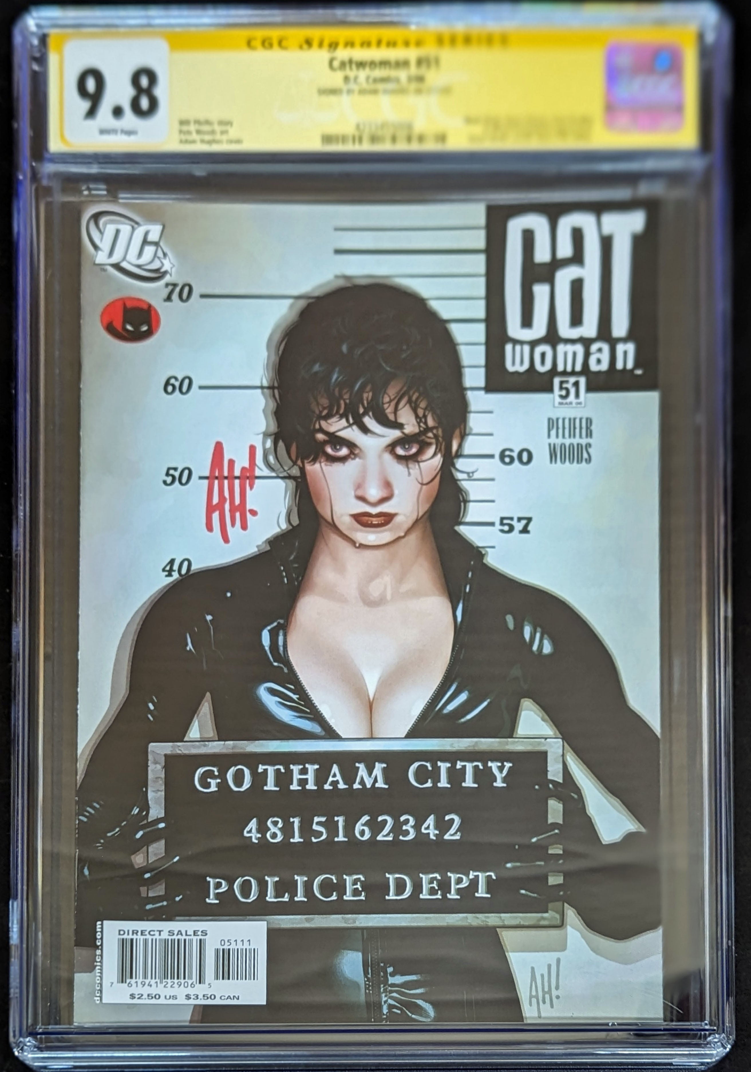 Catwoman #51 (2006) Graded CGC 9.8 Signed by Adam Hughes