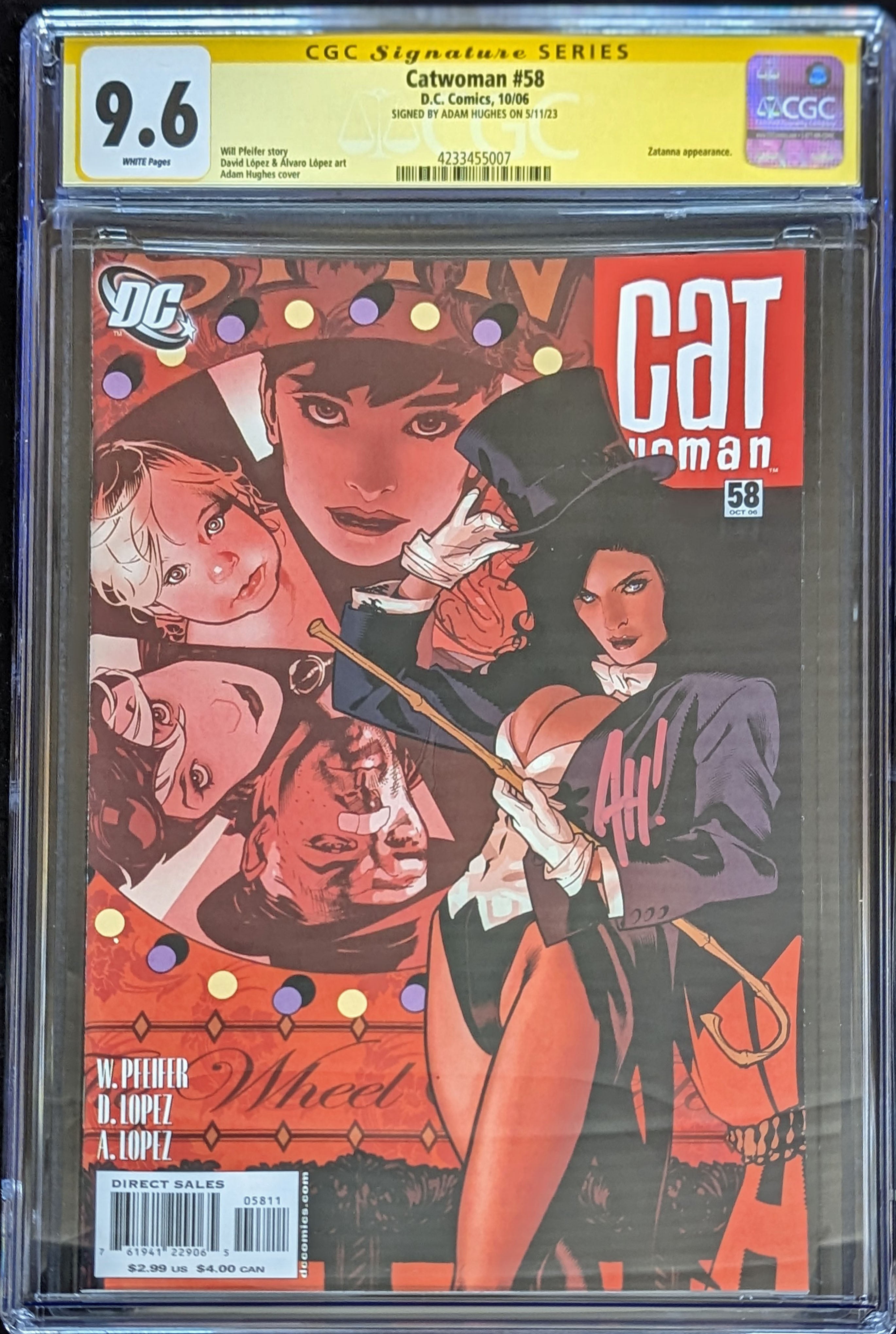 Catwoman #58 (2006) Graded CGC 9.6 Signed by Adam Hughes