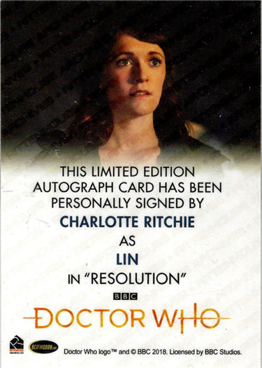 2022 Doctor Who Series 11 & 12 Charlotte Ritchie Full Bleed Autograph Card