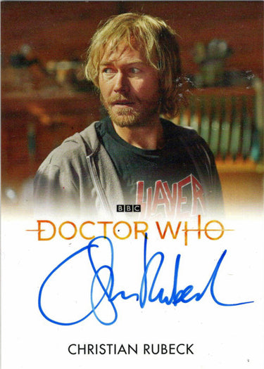 2022 Doctor Who Series 11 & 12 Christian Rubeck Full Bleed Autograph Card