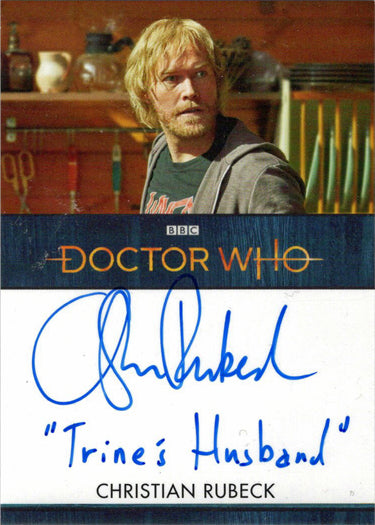 2022 Doctor Who Series 11 & 12 Christian Rubeck Autograph Inscription Card