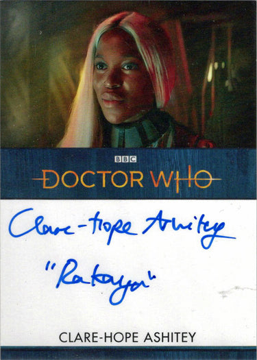 2022 Doctor Who Series 11 & 12 Clare-Hope Ashitey Autograph Inscription Card