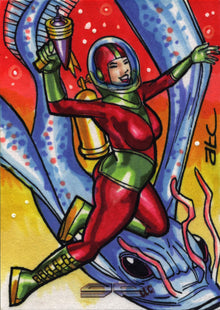 2011 5finity Galaxgals Eradication Adam Cleveland Sketch Card Ver. 1