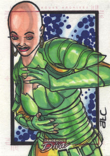 Marvel Dangerous Divas Sketch Card by Adam Cleveland of Moondragon