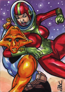 2011 5finity Galaxgals Eradication Adam Cleveland Sketch Card Ver. 4
