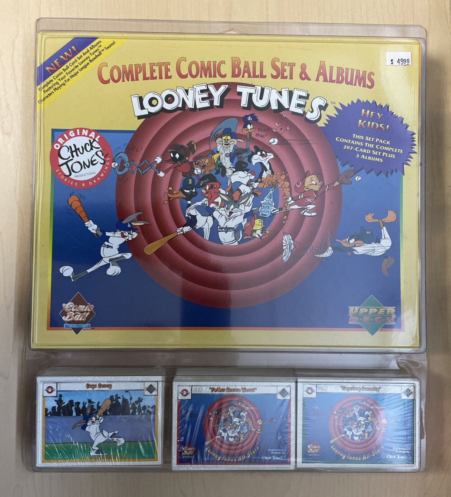 1991 Upper Deck Looney Tunes Comic Ball Series 1 Factory Set with Holograms and Albums