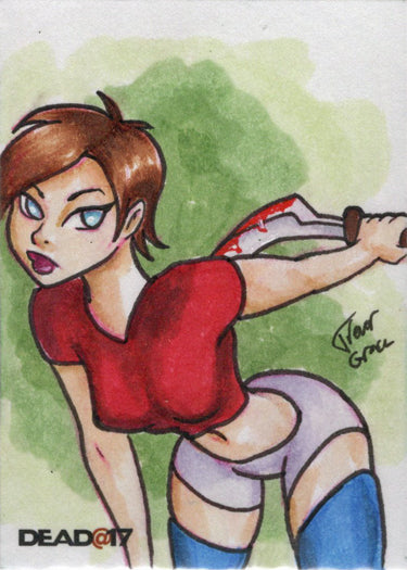 Dead@17 Series 2 5finity 2018 15th Anniversary Sketch Card by Trevor Grace