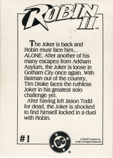 1991 DC Robin II Hologram Card 1