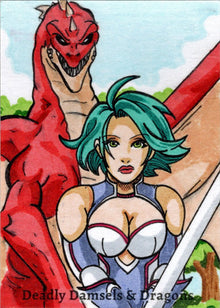 Deadly Damsels & Dragons 5finity 2023 Sketch Card Andy Bohn V2