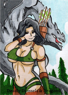 Deadly Damsels & Dragons 5finity 2023 Sketch Card Andy Bohn V5