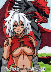 Deadly Damsels & Dragons 5finity 2023 Sketch Card Andy Bohn V6