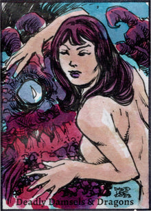 Deadly Damsels & Dragons 5finity 2023 Sketch Card David Lee V2