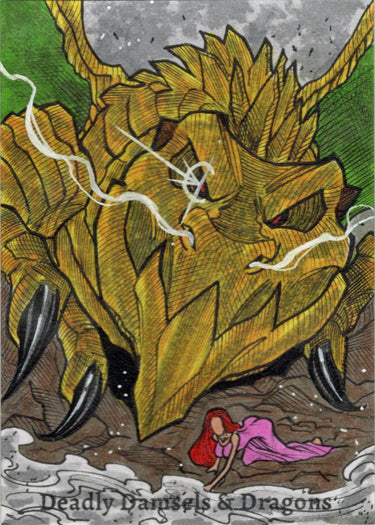 Deadly Damsels & Dragons 5finity 2023 Sketch Card Elson Jr. Art V1