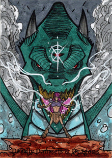 Deadly Damsels & Dragons 5finity 2023 Sketch Card Elson Jr. Art V7
