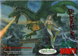 Deadly Damsels & Dragons 5finity 2023 Sketch Card Elson Jr. Art V1