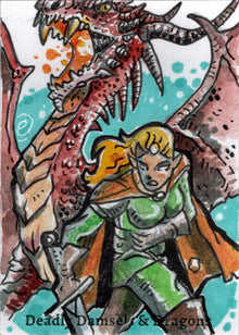 Deadly Damsels & Dragons 5finity 2023 Sketch Card Emerson V1