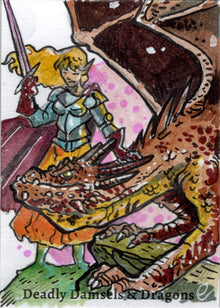 Deadly Damsels & Dragons 5finity 2023 Sketch Card Emerson V2