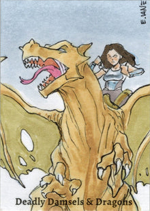 Deadly Damsels & Dragons 5finity 2023 Sketch Card Eric Van Elslande V3
