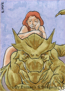 Deadly Damsels & Dragons 5finity 2023 Sketch Card Eric Van Elslande V5