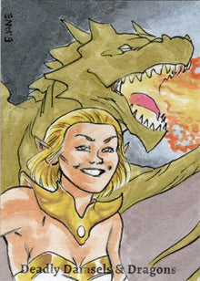 Deadly Damsels & Dragons 5finity 2023 Sketch Card Eric Van Elslande V7