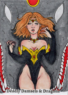 Deadly Damsels & Dragons 5finity 2023 Sketch Card Grae Sundberg V6