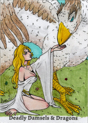 Deadly Damsels & Dragons 5finity 2023 Sketch Card Grae Sundberg V9