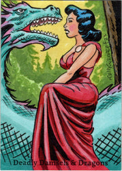 Deadly Damsels & Dragons 5finity 2023 Sketch Card Kelly Everaert V4