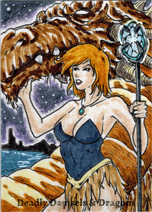 Deadly Damsels & Dragons 5finity 2023 Sketch Card Limuel Pinzon V1