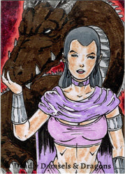 Deadly Damsels & Dragons 5finity 2023 Sketch Card Limuel Pinzon V11