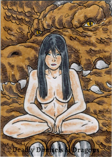 Deadly Damsels & Dragons 5finity 2023 Sketch Card Limuel Pinzon V16