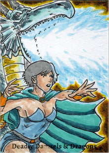 Deadly Damsels & Dragons 5finity 2023 Sketch Card Limuel Pinzon V3