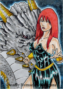 Deadly Damsels & Dragons 5finity 2023 Sketch Card Limuel Pinzon V5