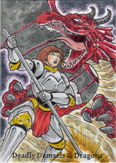 Deadly Damsels & Dragons 5finity 2023 Sketch Card Limuel Pinzon V7