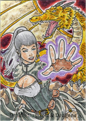 Deadly Damsels & Dragons 5finity 2023 Sketch Card Limuel Pinzon V8