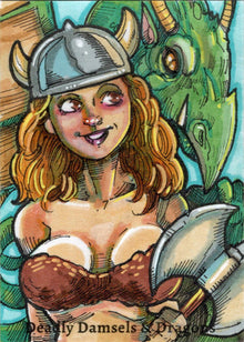 Deadly Damsels & Dragons 5finity 2023 Sketch Card Michael Mastermaker V3