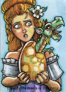 Deadly Damsels & Dragons 5finity 2023 Sketch Card Michael Mastermaker V5