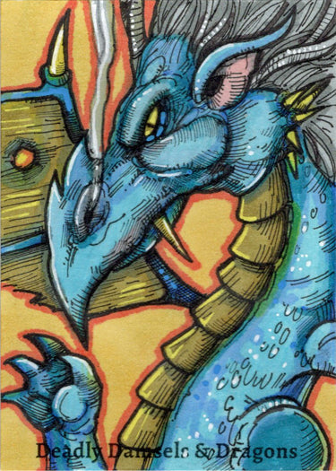 Deadly Damsels & Dragons 5finity 2023 Sketch Card Michael Mastermaker V8