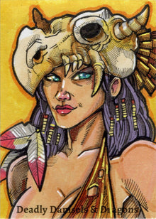 Deadly Damsels & Dragons 5finity 2023 Sketch Card Michael Mastermaker V9