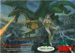 Deadly Damsels & Dragons 5finity 2023 Sketch Card Michael Mastermaker V4
