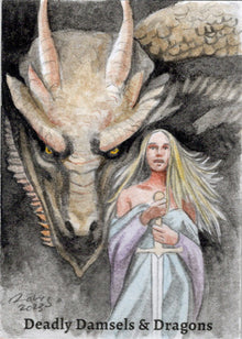 Deadly Damsels & Dragons 5finity 2023 Sketch Card Rodrigo Mazer V1