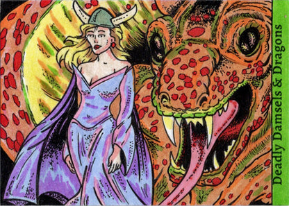 Deadly Damsels & Dragons 5finity 2023 Sketch Card Rusty Gilligan V1