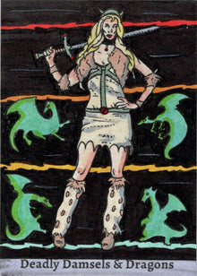 Deadly Damsels & Dragons 5finity 2023 Sketch Card Rusty Gilligan V9