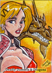 Deadly Damsels & Dragons 5finity 2023 Sketch Card Sammo Filipo V13