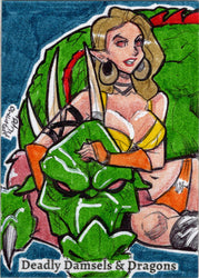 Deadly Damsels & Dragons 5finity 2023 Sketch Card Sammo Filipo V16