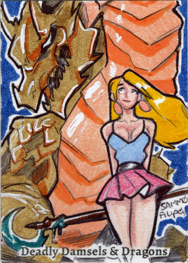 Deadly Damsels & Dragons 5finity 2023 Sketch Card Sammo Filipo V7