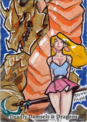 Deadly Damsels & Dragons 5finity 2023 Sketch Card Sammo Filipo V7