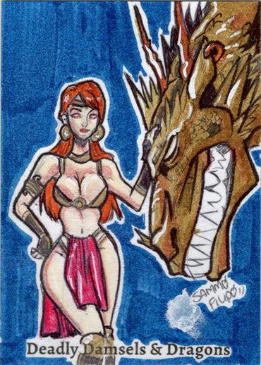 Deadly Damsels & Dragons 5finity 2023 Sketch Card Sammo Filipo V9