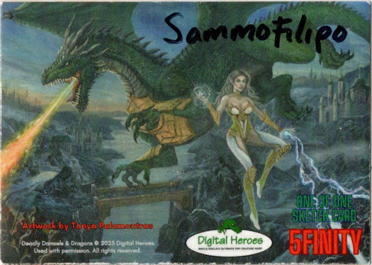Deadly Damsels & Dragons 5finity 2023 Sketch Card Sammo Filipo V9