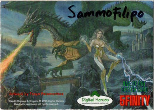 Deadly Damsels & Dragons 5finity 2023 Sketch Card Sammo Filipo V7