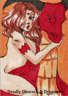 Deadly Damsels & Dragons 5finity 2023 Sketch Card Tiffany Peek V6